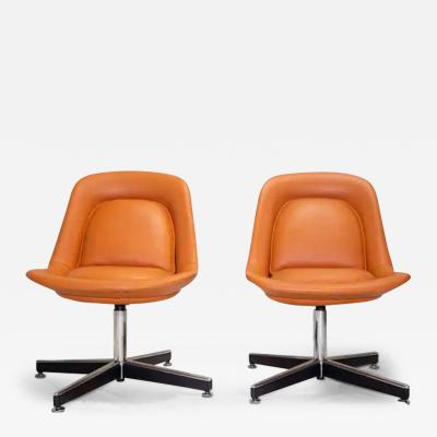  formA Brazilian Mid Century Set of Two Swivel Chairs by Forma c 1970s