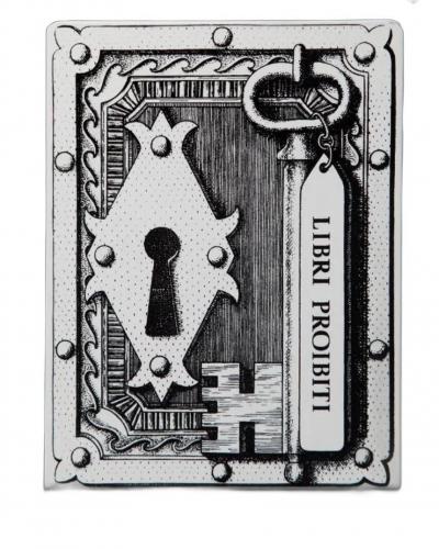  fornasetti Piero Fornasetti Libri Proibiti Bookends Italy 1950