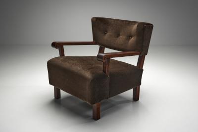  ge Nilsson Pair of Lounge Chairs by ge Nilsson Norway 1940s