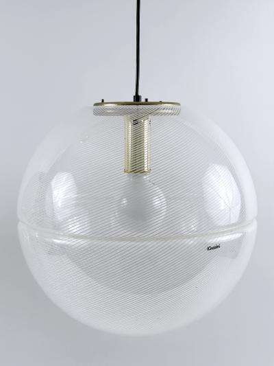  iGuzzini Harvey Guzzini Guzzini 1 of 2 Elegant Mid Century Modern Sfera Pendant Lamps by iGuzzini Italy 1970s