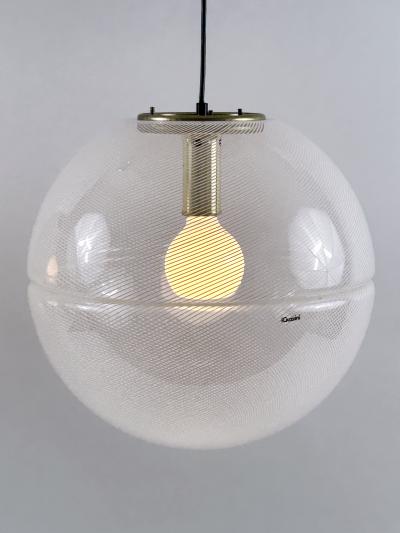  iGuzzini Harvey Guzzini Guzzini 1 of 2 Elegant Mid Century Modern Sfera Pendant Lamps by iGuzzini Italy 1970s