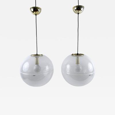  iGuzzini Harvey Guzzini Guzzini 1 of 2 Elegant Mid Century Modern Sfera Pendant Lamps by iGuzzini Italy 1970s