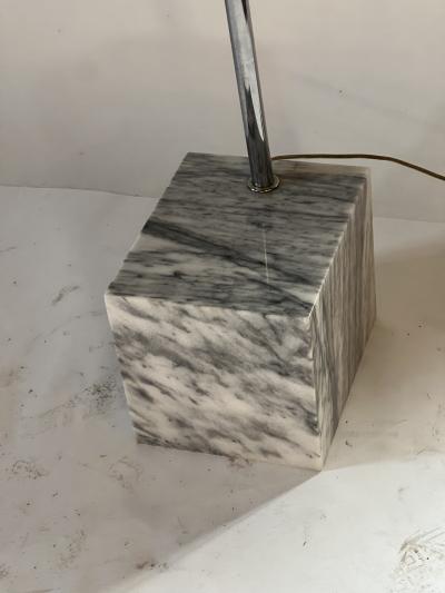iGuzzini Harvey Guzzini Guzzini Guzzini Arc Lamp 1970s Adjustable floor lamp with marble base