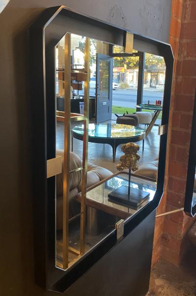  ma 39 MA 39s Iron floating and Brass Square Mirror 21st Century Italy