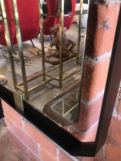 ma 39 MA 39s Oversized Iron floating and Brass Rectangular Mirror Italy