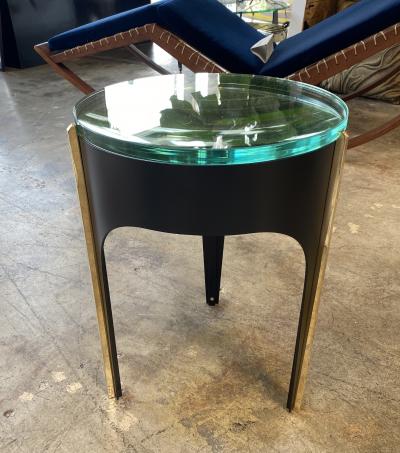  ma 39 Ma 39s Custom Black and Brass Magnifying Lens Coffee Table
