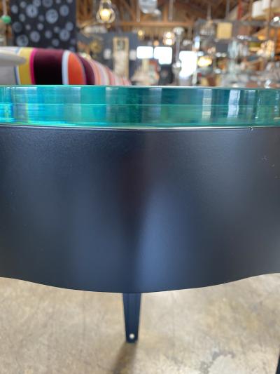  ma 39 Ma 39s Custom Black and Brass Magnifying Lens Coffee Table