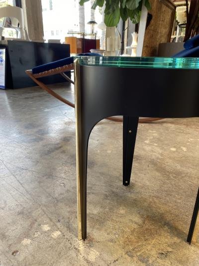  ma 39 Ma 39s Custom Black and Brass Magnifying Lens Coffee Table