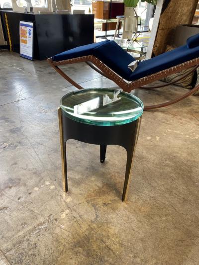  ma 39 Ma 39s Custom Black and Brass Magnifying Lens Coffee Table
