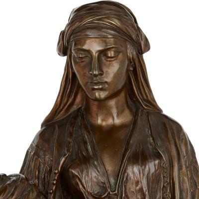  mile Coriolan Hippolyte Guillemin Orientalist bronze group of Biblical subject by Guillemin