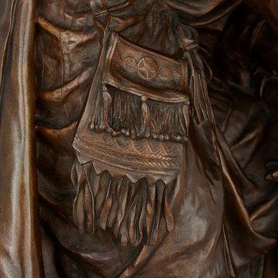  mile Coriolan Hippolyte Guillemin Orientalist bronze group of Biblical subject by Guillemin