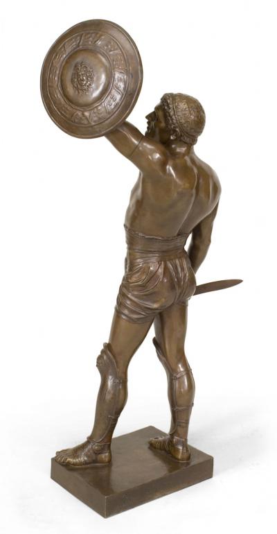  mile Coriolan Hippolyte Guillemin Pair of E Guillemin Bronze Gladiator Figures