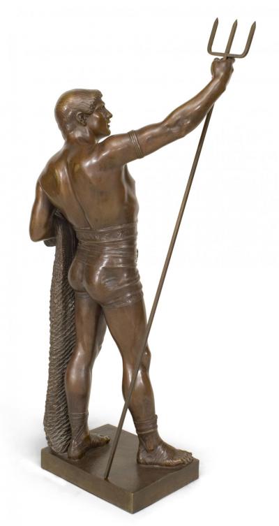  mile Coriolan Hippolyte Guillemin Pair of E Guillemin Bronze Gladiator Figures
