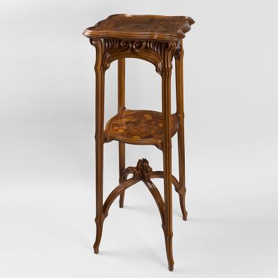  mile Gall A French Art Nouveau Wooden Pedestal by Emile Gall 