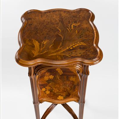  mile Gall A French Art Nouveau Wooden Pedestal by Emile Gall 