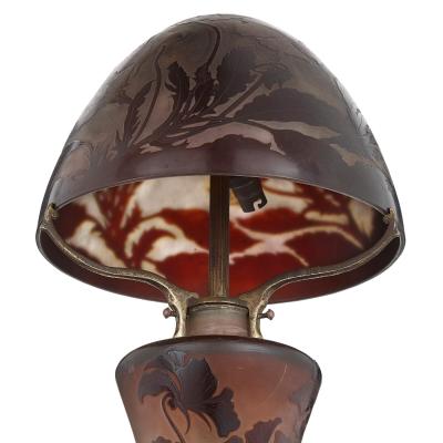  mile Gall Art Nouveau glass table lamp by mile Gall 