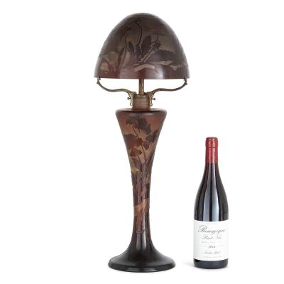  mile Gall Art Nouveau glass table lamp by mile Gall 