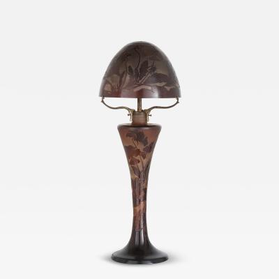  mile Gall Art Nouveau glass table lamp by mile Gall 