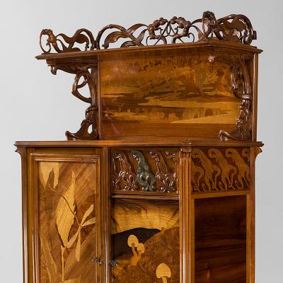  mile Gall French Art Nouveau Cabinet by Emile Gall 