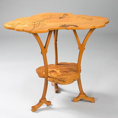  mile Gall French Art Nouveau Wooden Ombelle Table