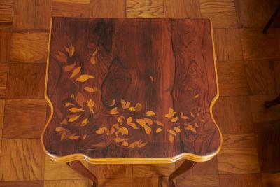  mile Gall French Art Nouveau game table by Emile Galle