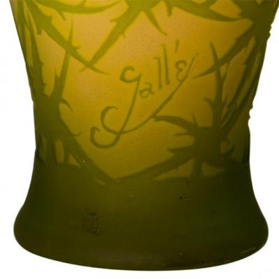  mile Gall Galle French Cameo Art Glass Vase 1900s