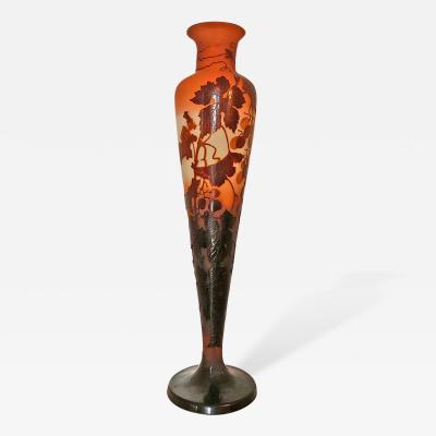  mile Gall Monumental Galle Cameo Vase Art Nouveau