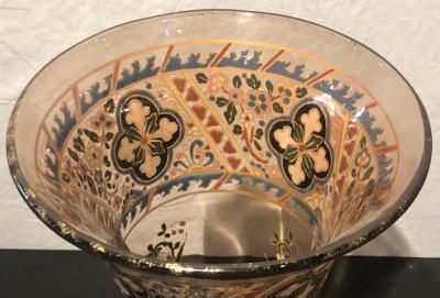  mile Gall Pair of Antique Palatial French Jeweled Vases or Urns Emile Galle Style