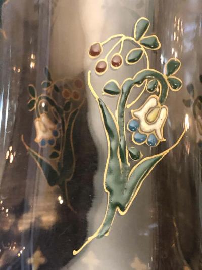  mile Gall Pair of Antique Palatial French Jeweled Vases or Urns Emile Galle Style