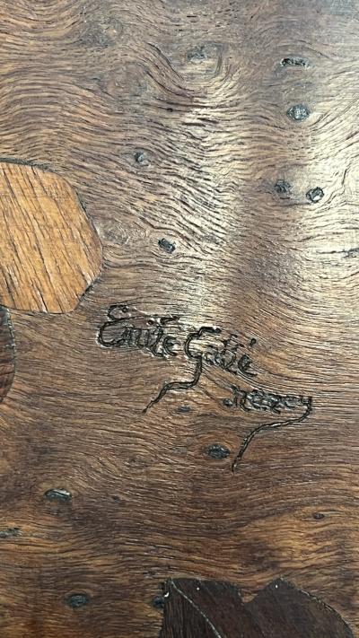  mile Gall mile Gall French Art Nouveau Clematis Marquetry Etag re Wall Shelf