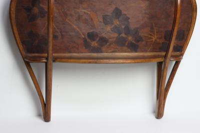  mile Gall mile Gall French Art Nouveau Clematis Marquetry Etag re Wall Shelf