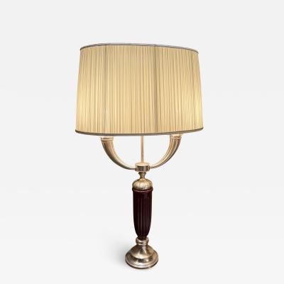  mile Jacques Ruhlmann 1990s Ruhlmann Style Art Deco Red Silver Candelabra Form Table Lamp 1 of 2