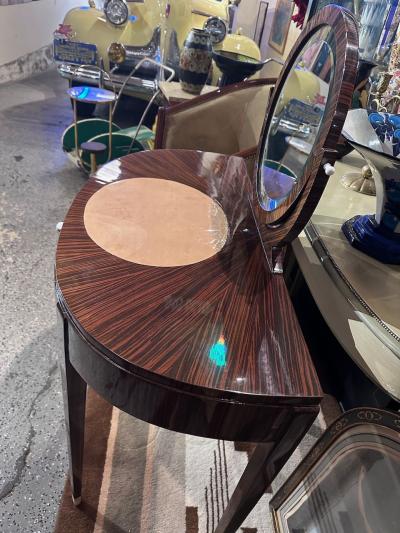  mile Jacques Ruhlmann Art Deco Macassar Vanity Cabinet French Style of Ruhlmann