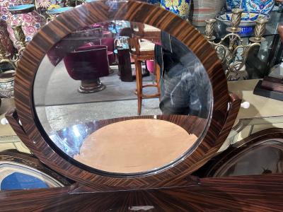  mile Jacques Ruhlmann Art Deco Macassar Vanity Cabinet French Style of Ruhlmann