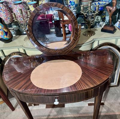  mile Jacques Ruhlmann Art Deco Macassar Vanity Cabinet French Style of Ruhlmann