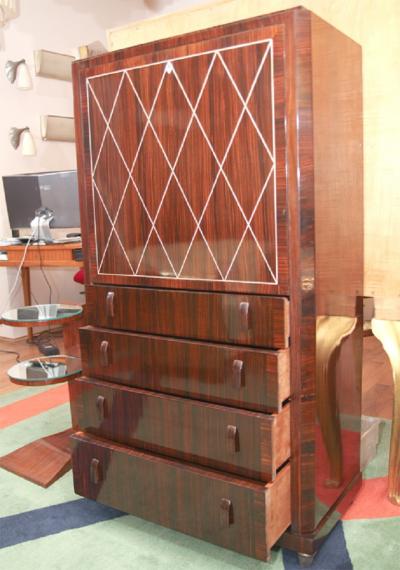  mile Jacques Ruhlmann Art Deco Secretaire in the manner of Ruhlmann