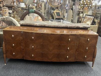  mile Jacques Ruhlmann EXOTIC BURLWOOD ART DECO REVIVAL DRESSER IN THE MANNER OF EMILE JACQUES RUHLMANN