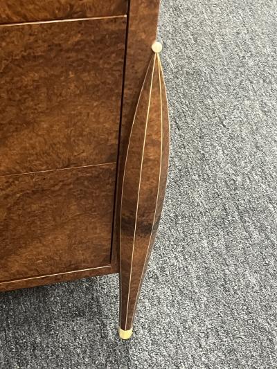  mile Jacques Ruhlmann EXOTIC BURLWOOD ART DECO REVIVAL DRESSER IN THE MANNER OF EMILE JACQUES RUHLMANN