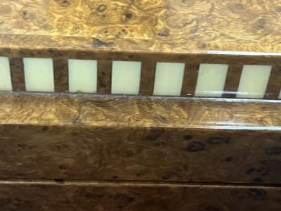  mile Jacques Ruhlmann EXOTIC BURLWOOD ART DECO REVIVAL DRESSER IN THE MANNER OF EMILE JACQUES RUHLMANN