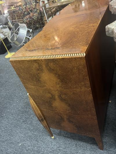  mile Jacques Ruhlmann EXOTIC BURLWOOD ART DECO REVIVAL DRESSER IN THE MANNER OF EMILE JACQUES RUHLMANN