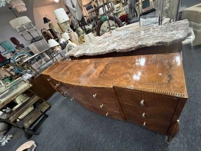  mile Jacques Ruhlmann EXOTIC BURLWOOD ART DECO REVIVAL DRESSER IN THE MANNER OF EMILE JACQUES RUHLMANN