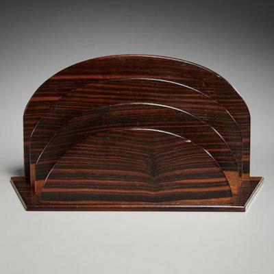  mile Jacques Ruhlmann MACASSAR EBONY LETTER RACK BY EMILE JACQUES RUHLMANN