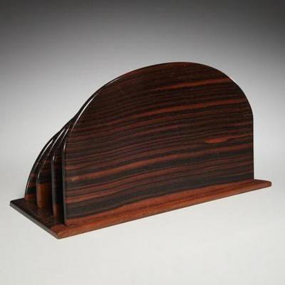  mile Jacques Ruhlmann MACASSAR EBONY LETTER RACK BY EMILE JACQUES RUHLMANN