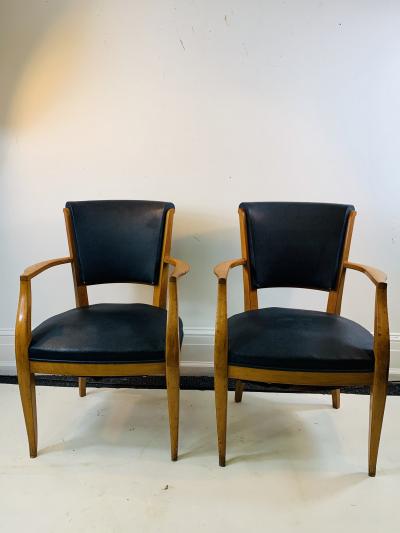  mile Jacques Ruhlmann PAIR OF LEDROUA ARMCHAIRS BY EMILE JACQUES RUHLMANN