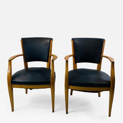  mile Jacques Ruhlmann PAIR OF LEDROUA ARMCHAIRS BY EMILE JACQUES RUHLMANN