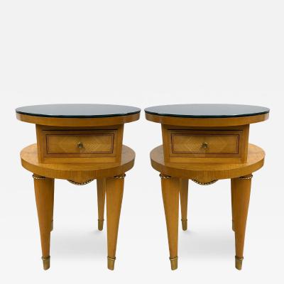  mile Jacques Ruhlmann Pair of French Art Deco Nightstands
