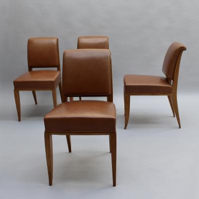  mile Jacques Ruhlmann Ruhlmann Set of 4 Drouant Chairs circa 1924 Matching Armchair Available 