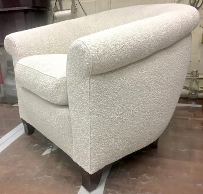  mile Jacques Ruhlmann Ruhlmann Style 1930s Extreme Comfort Pair of Club Chair Covered in Boucle Cloth