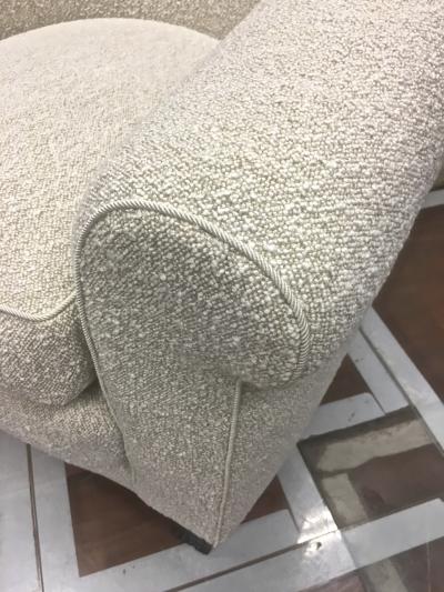  mile Jacques Ruhlmann Ruhlmann Style 1930s Extreme Comfort Pair of Club Chair Covered in Boucle Cloth