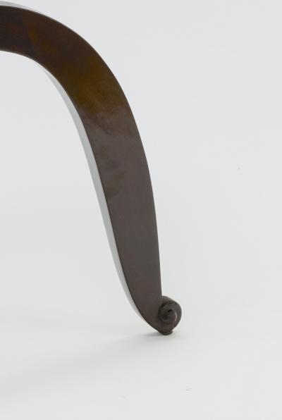  mile Jacques Ruhlmann Style of Ruhlmann mahogany side table with a mother of pearl insert